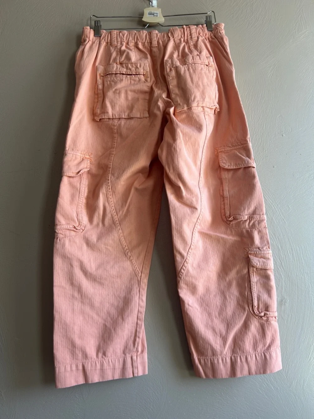 Free People Tahiti Cargo Pants Size Medium Peach Cargo Utility Pants Size Medium - Picture 4 of 16